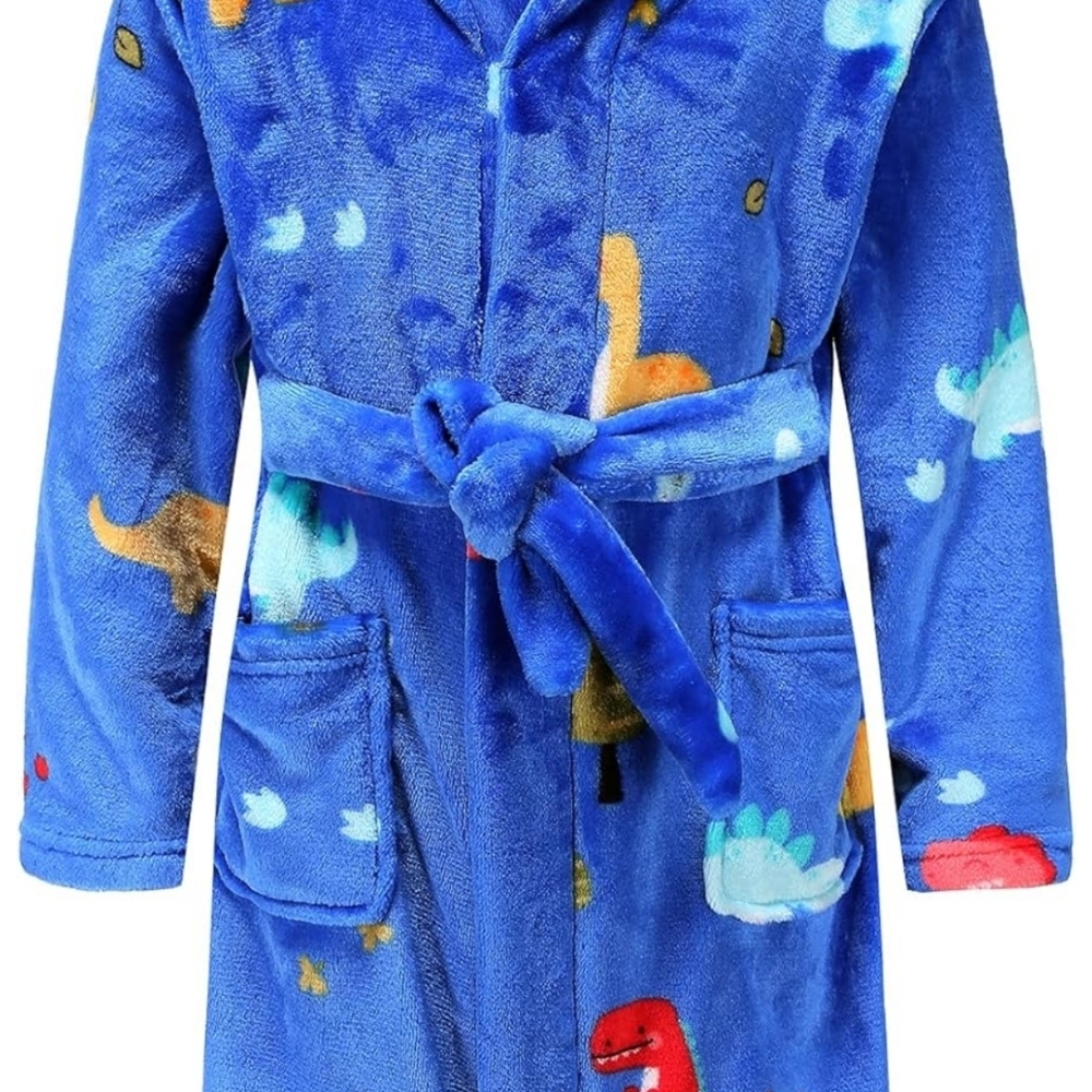 Colorful Dinosaur Hooded Robe - Picture 2 of 2